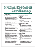 Special Education Law Monthly