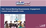 Title I Annual Meeting Requirements: Engagement, Content, and Allowable Costs