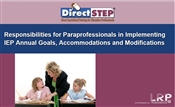 Responsibilities for Paraprofessionals in Implementing IEP Annual Goals, Accommodations and Modifications
